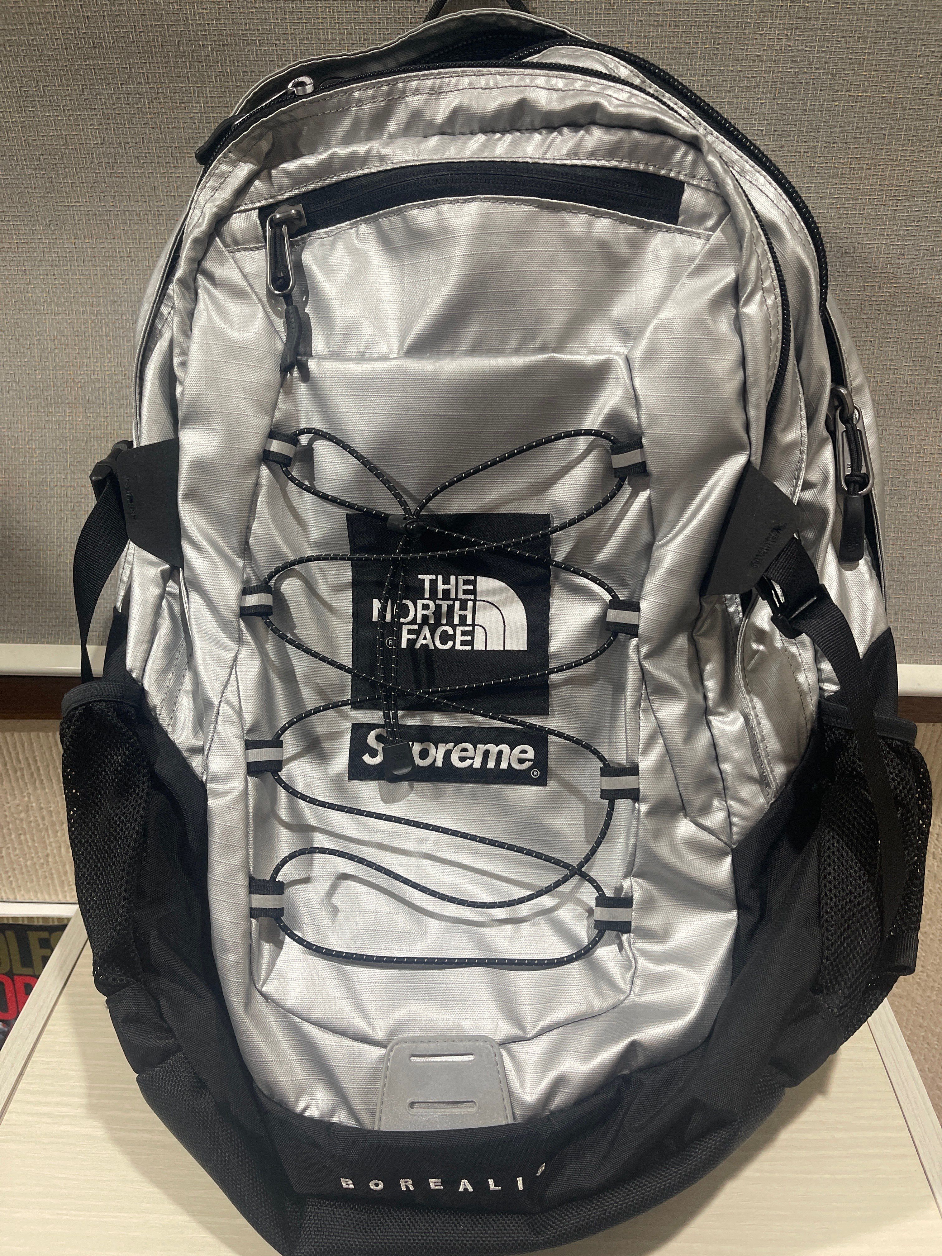 Supreme x The North Face Metallic Borealis Backpack "Silver"