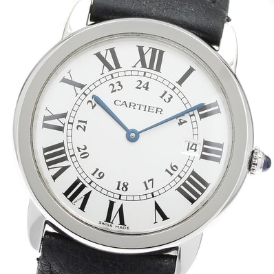 ☆美品 カルティエ ロンドソロLM デイト W6700255 メンズ 【中古】