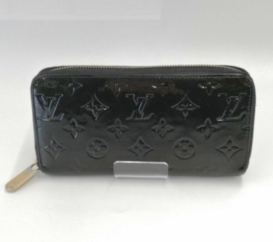 Louis Vuitton Monogram Vernis Zippy Wallet "Noir Manietic"