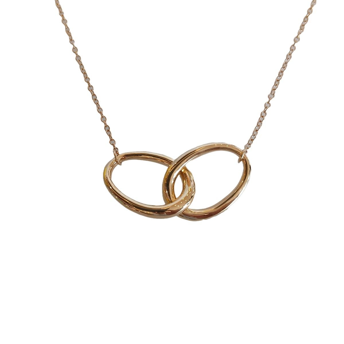 TIFFANY&Co. ティファニー ダブルループ ネックレス 750YG K18イエローゴールド ゴールド  レディース【中古】