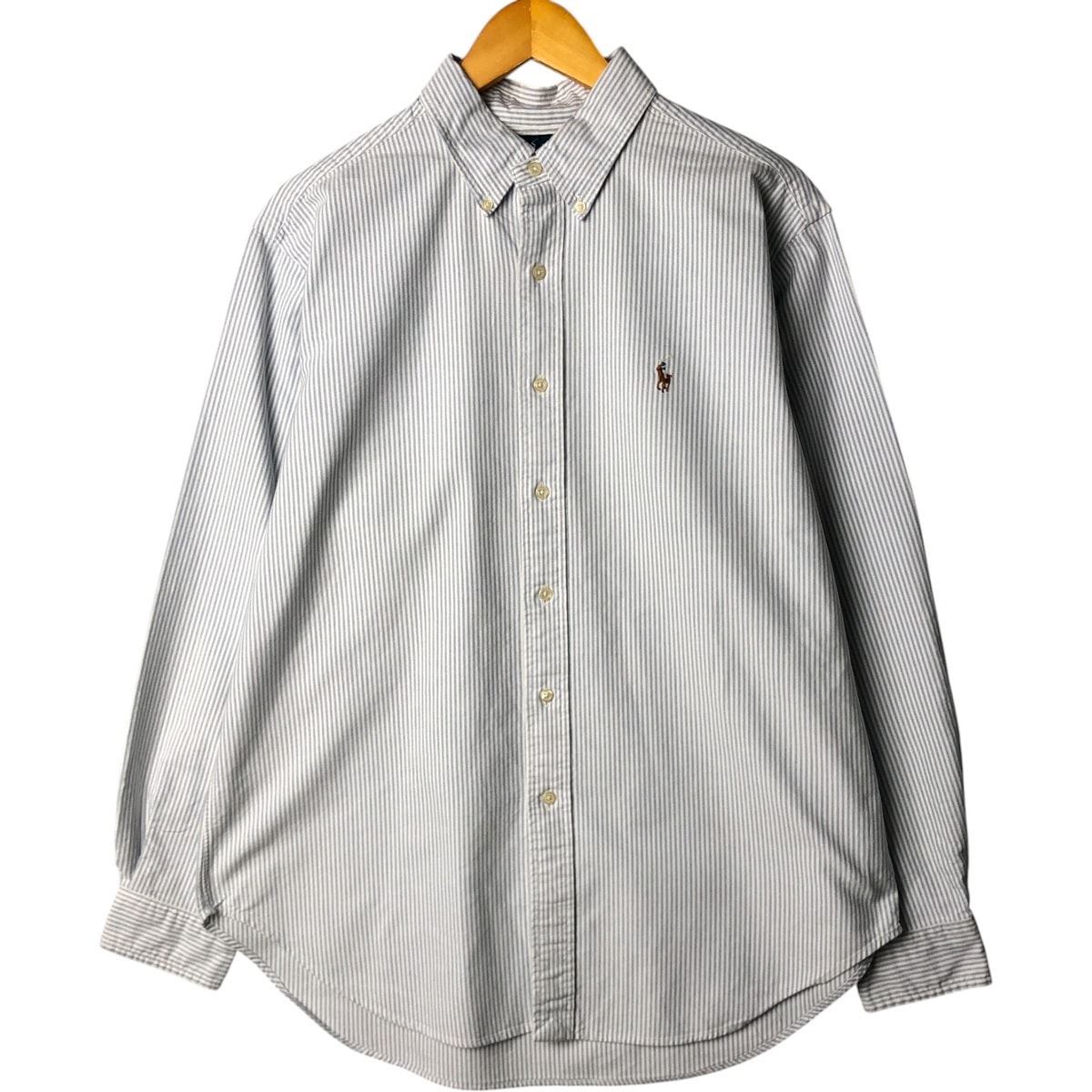 古着 ラルフローレン Ralph Lauren CLASSIC FIT ストライプ柄 長袖 ボタンダウンストライプシャツ メンズL相当/eaa574200