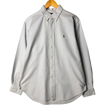 古着 ラルフローレン Ralph Lauren CLASSIC FIT ストライプ柄 長袖 ボタンダウンストライプシャツ メンズL相当/eaa574200