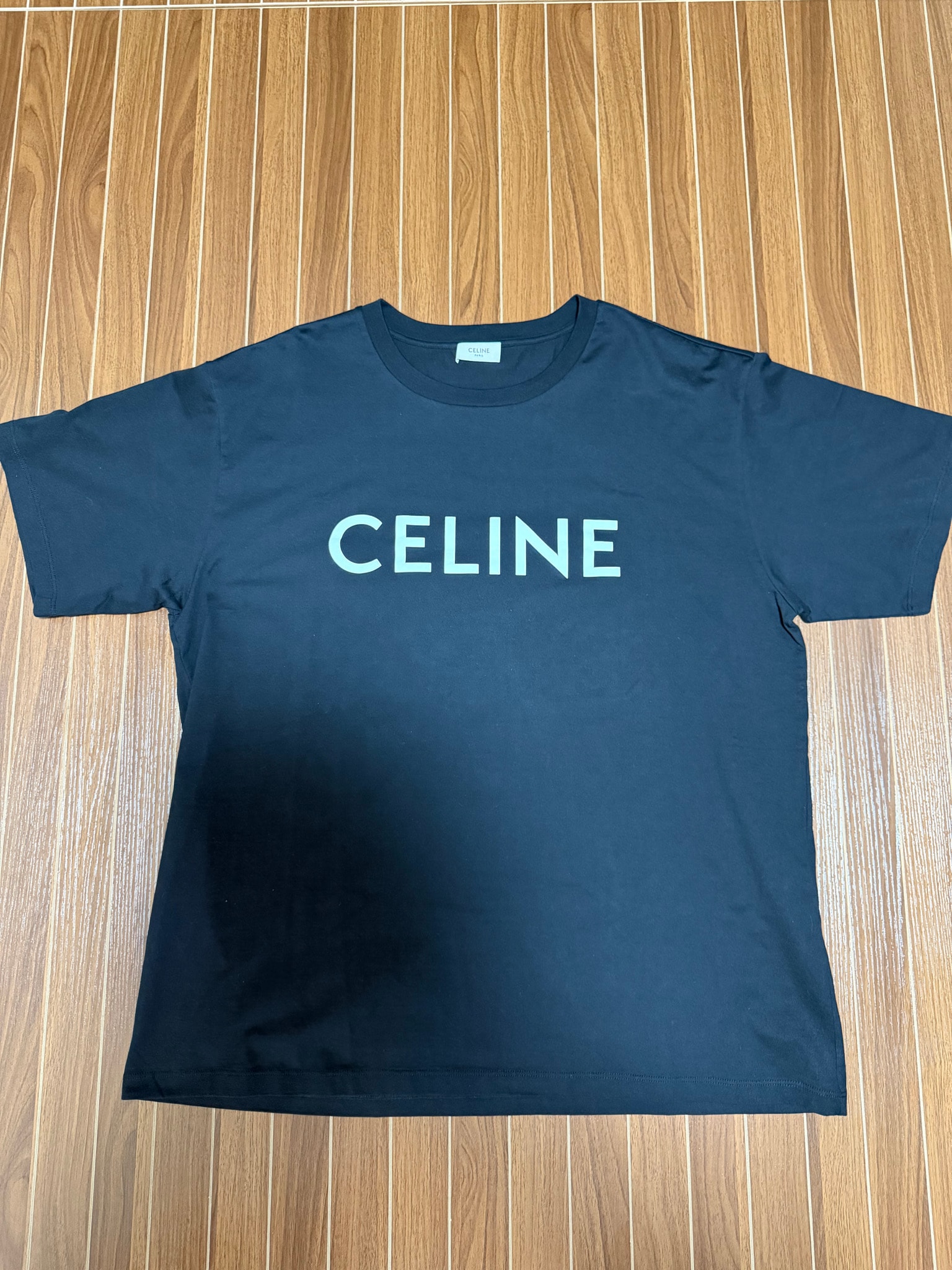 CELINE Men's Celine Loose T-shirt In Cotton Jersey "Black/White"