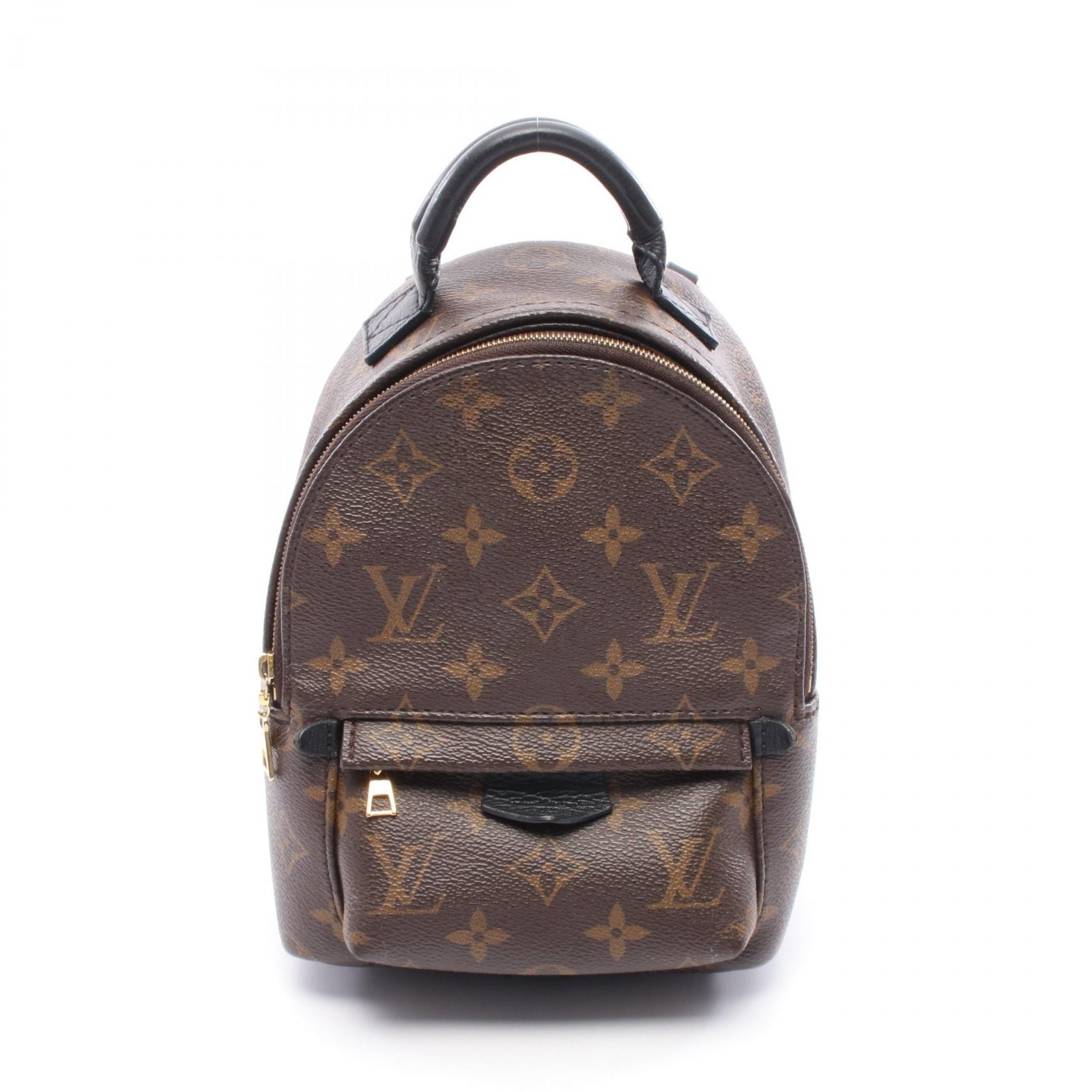 ルイ・ヴィトン LOUIS VUITTON パームスプリングス バックパック ミニ リュックサック バックパック バッグ PVCコーティングキャンバス レザー モノグラム レディース ブラウン系 / ブラック系 M44873 【中古】