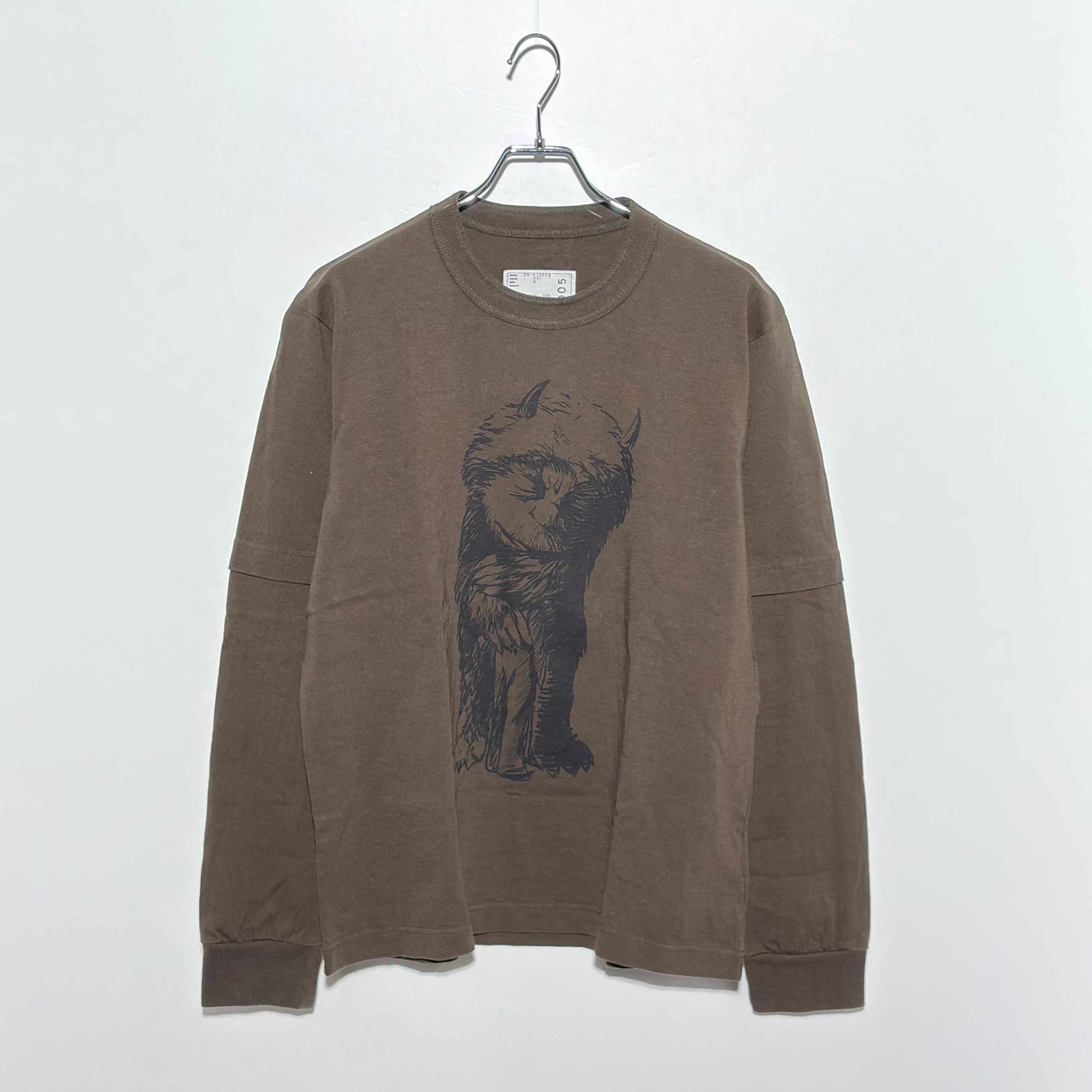 "sacai WHERE THE WILD THINGS ARE L/S T Olive 25AW"