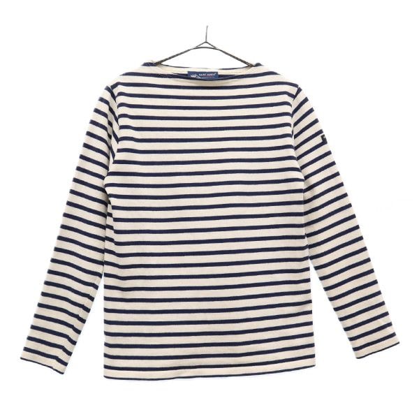 SAINT JAMES セントジェームス フランス製 ボーダー 長袖 ボートネック Tシャツ XXS バスクシャツ ロゴワッペン