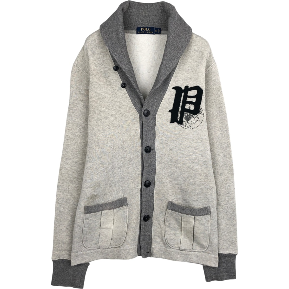 古着 ラルフローレン Ralph Lauren POLO RALPH LAUREN ショールカラー スウェットシャツ トレーナー メンズS相当/eaa630053