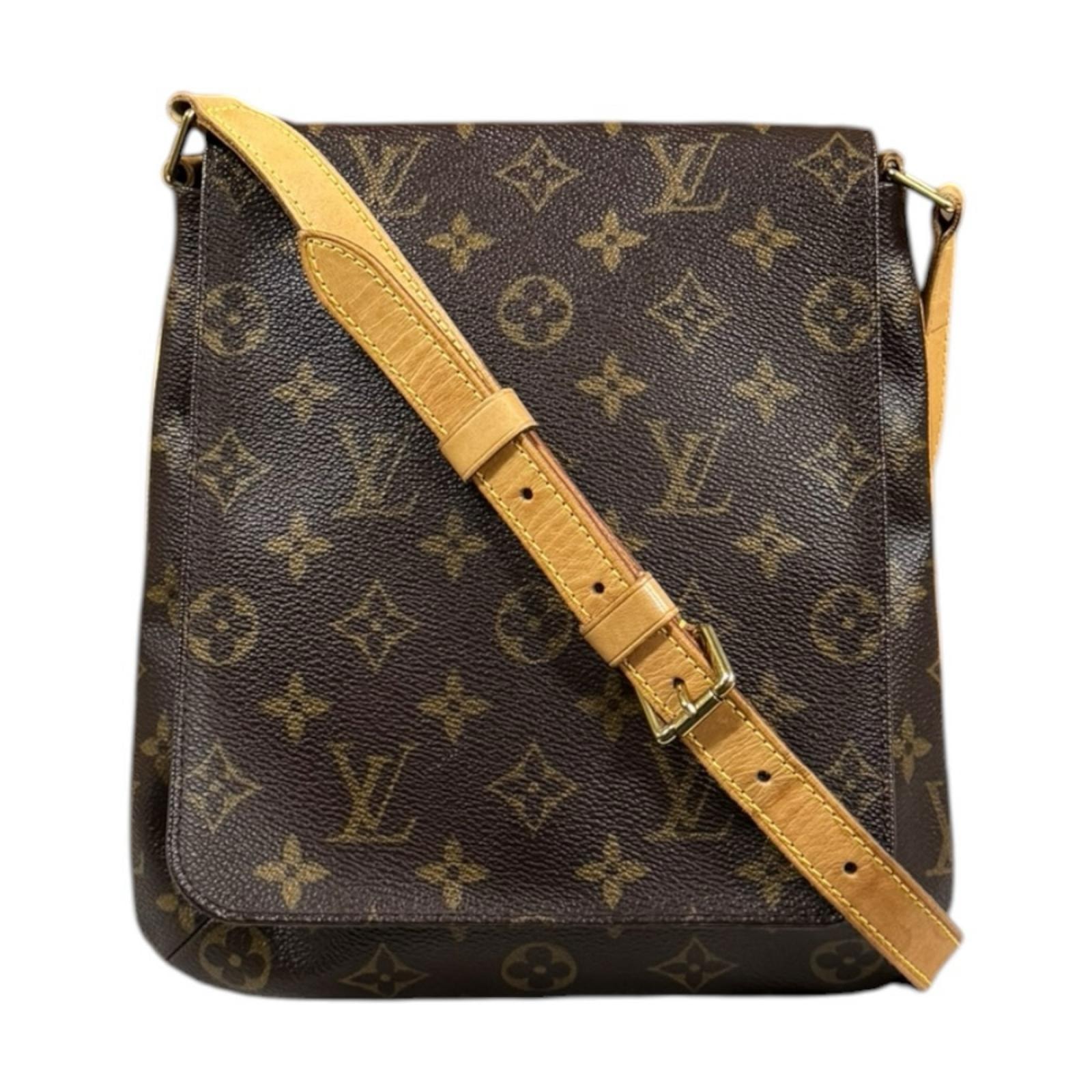 ルイヴィトン ミュゼットサルサ ショート モノグラム ショルダーバッグ モノグラムキャンバス M51258 ブラウン レディース LOUIS VUITTON  中古