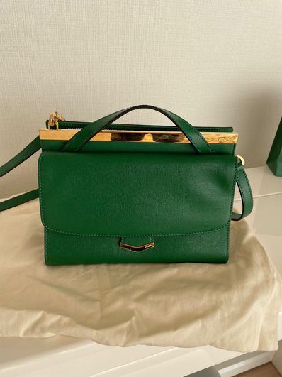 フェンディ ハンドバッグ デミジュール 2WAYショルダーバッググリーン
