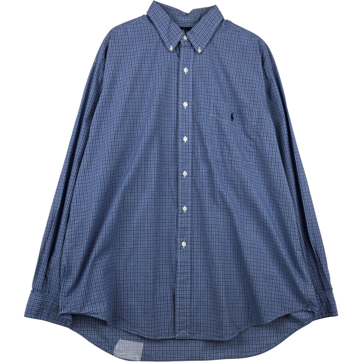 古着 ラルフローレン Ralph Lauren BLAKE 長袖 ボタンダウンチェックシャツ メンズXL相当/eaa613287