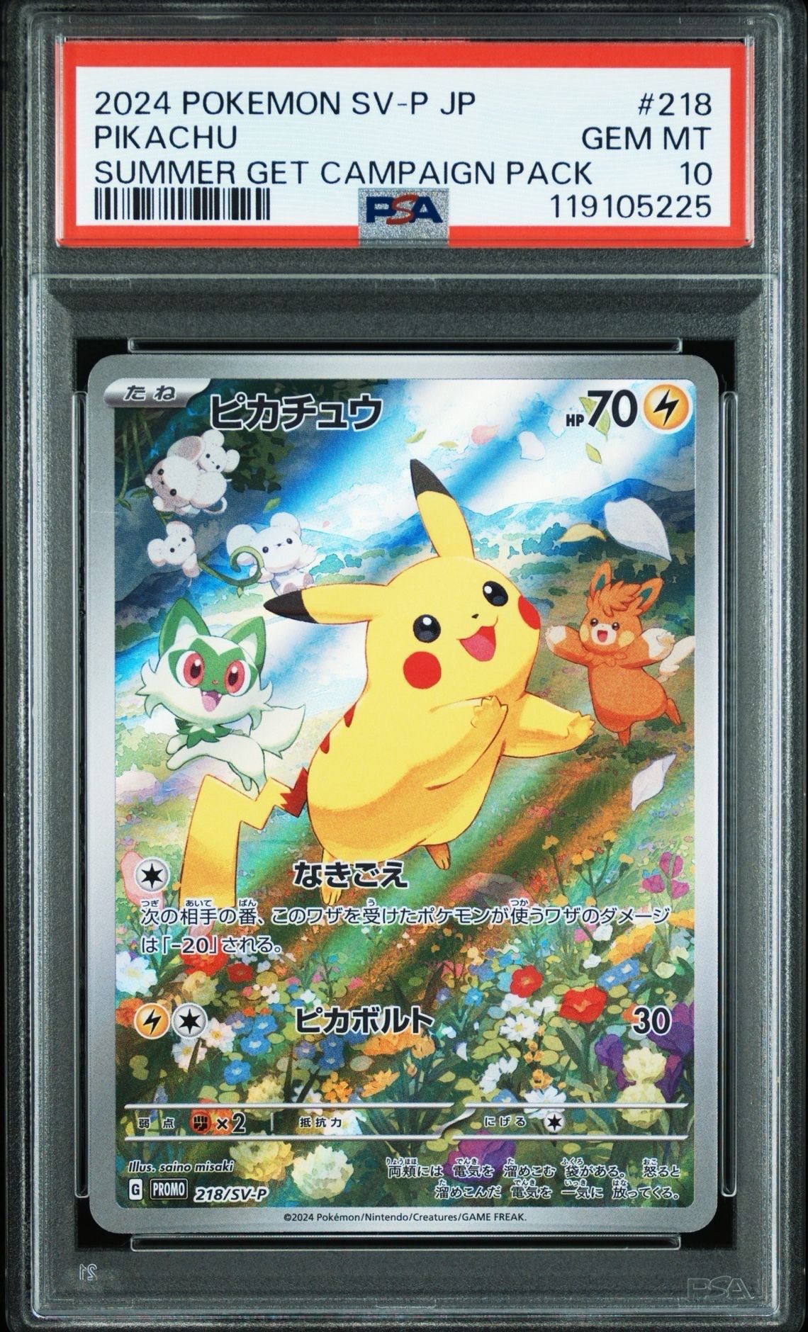 ピカチュウ P [SV-P 218](プロモカードパック「ポケカの夏がキタ!プロモカードGetキャンペーン!」)