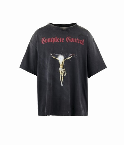 SAINT Mxxxxxx x Kosuke Kawamura SS Tee Complete Contrl "Black" SM-HR8-0000-C25