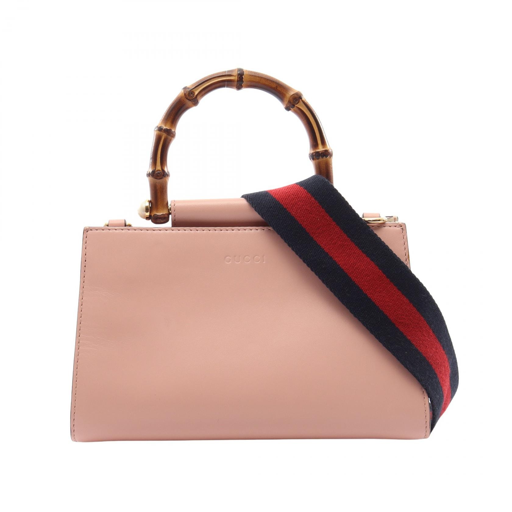 グッチ GUCCI ニムフェア バンブー 2WAY ハンドバッグ バッグ レザー レディース ピンク系 470271 【中古】