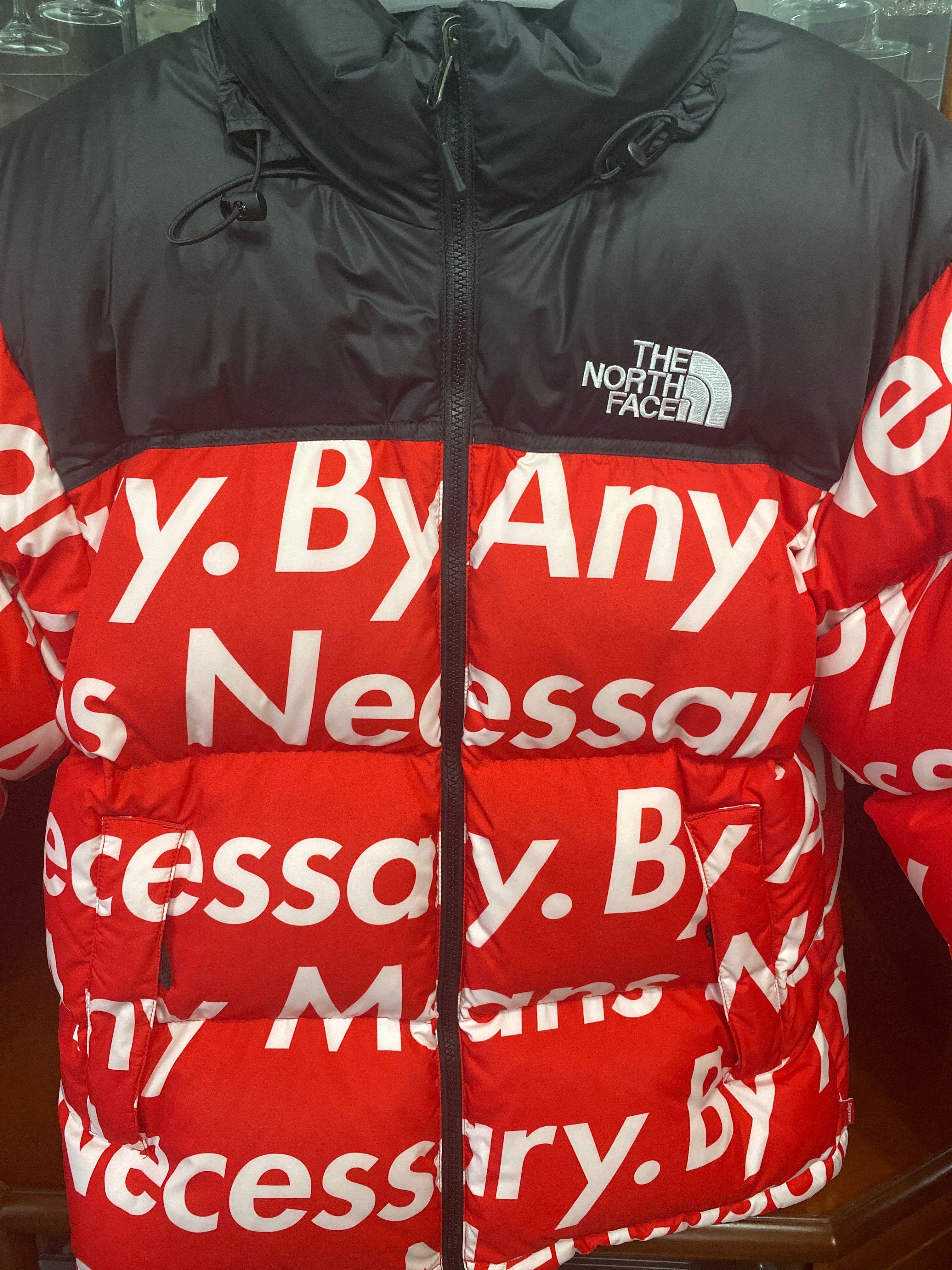 Supreme x The North Face By Any Means Nuptse Jacket "Red"
