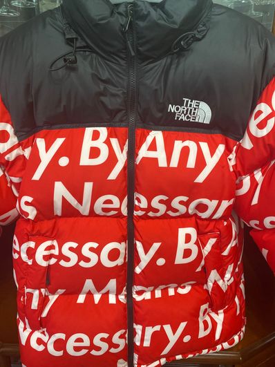 Supreme x The North Face By Any Means Nuptse Jacket "Red"