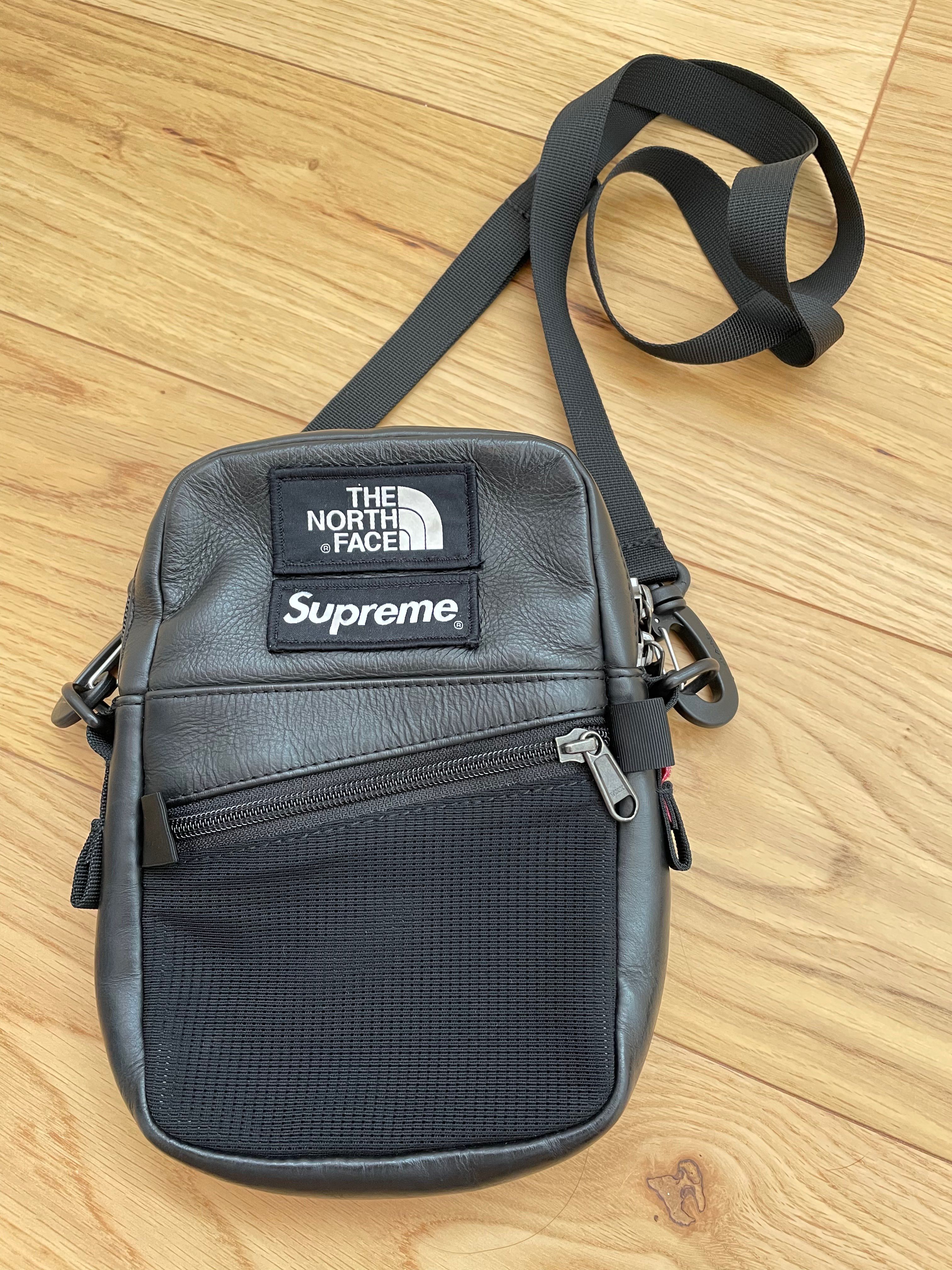 Supreme x The North Face Leather Shoulder Bag "Black"