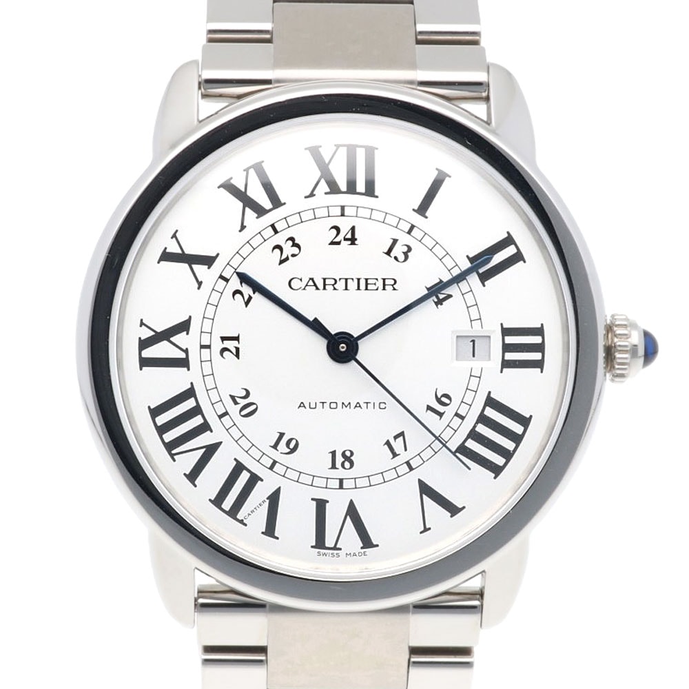 カルティエ ロンドソロ XL 腕時計 時計 ステンレススチール W6701011(3802) 自動巻き オーバーホール済 磨き直し済 メンズ 1年保証 CARTIER  中古