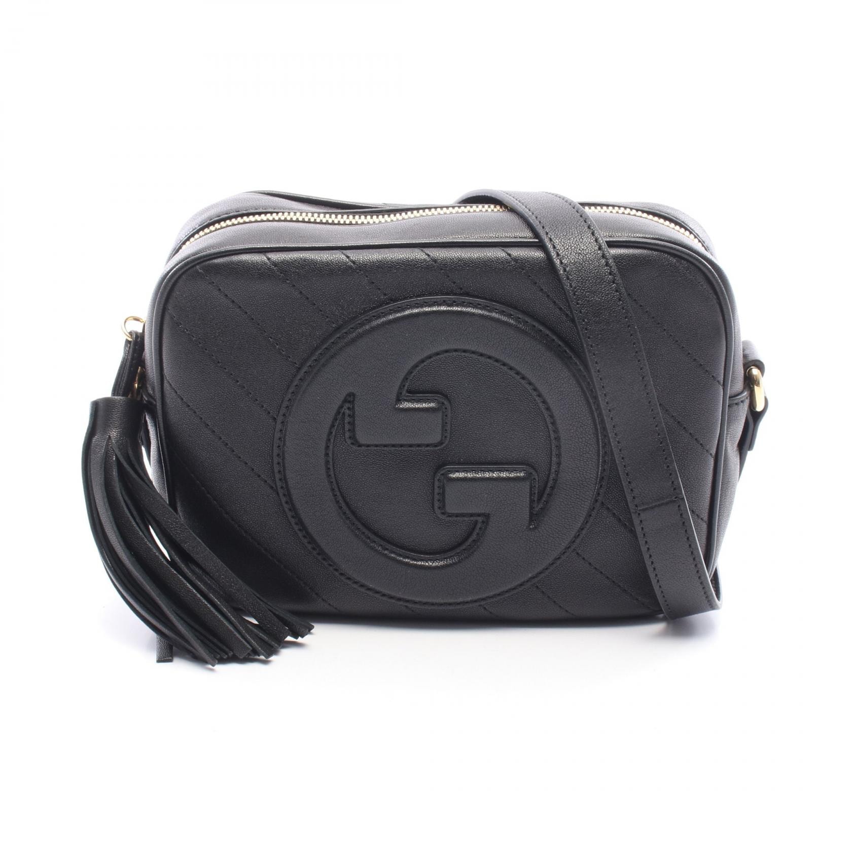 グッチ GUCCI グッチ ブロンディ ショルダーバッグ バッグ レザー レディース ブラック系 742360 【中古】