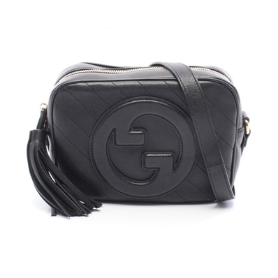 グッチ GUCCI グッチ ブロンディ ショルダーバッグ バッグ レザー レディース ブラック系 742360 【中古】