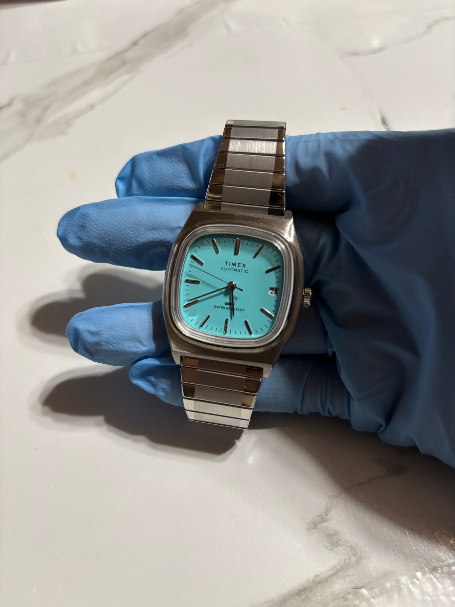 TIMEX リイシュー 1983 Eライン "シルバー/ティファニーブルー" TW2Y07300