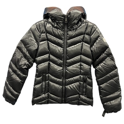 MONCLER 極美品 モンクレール FULIGULE フリグレ 46378 2018年 ダウンジャケット ナイロン フェザー ブラック サイズ0 レディース Aランク 中古 鑑定済 モンクレールダウン