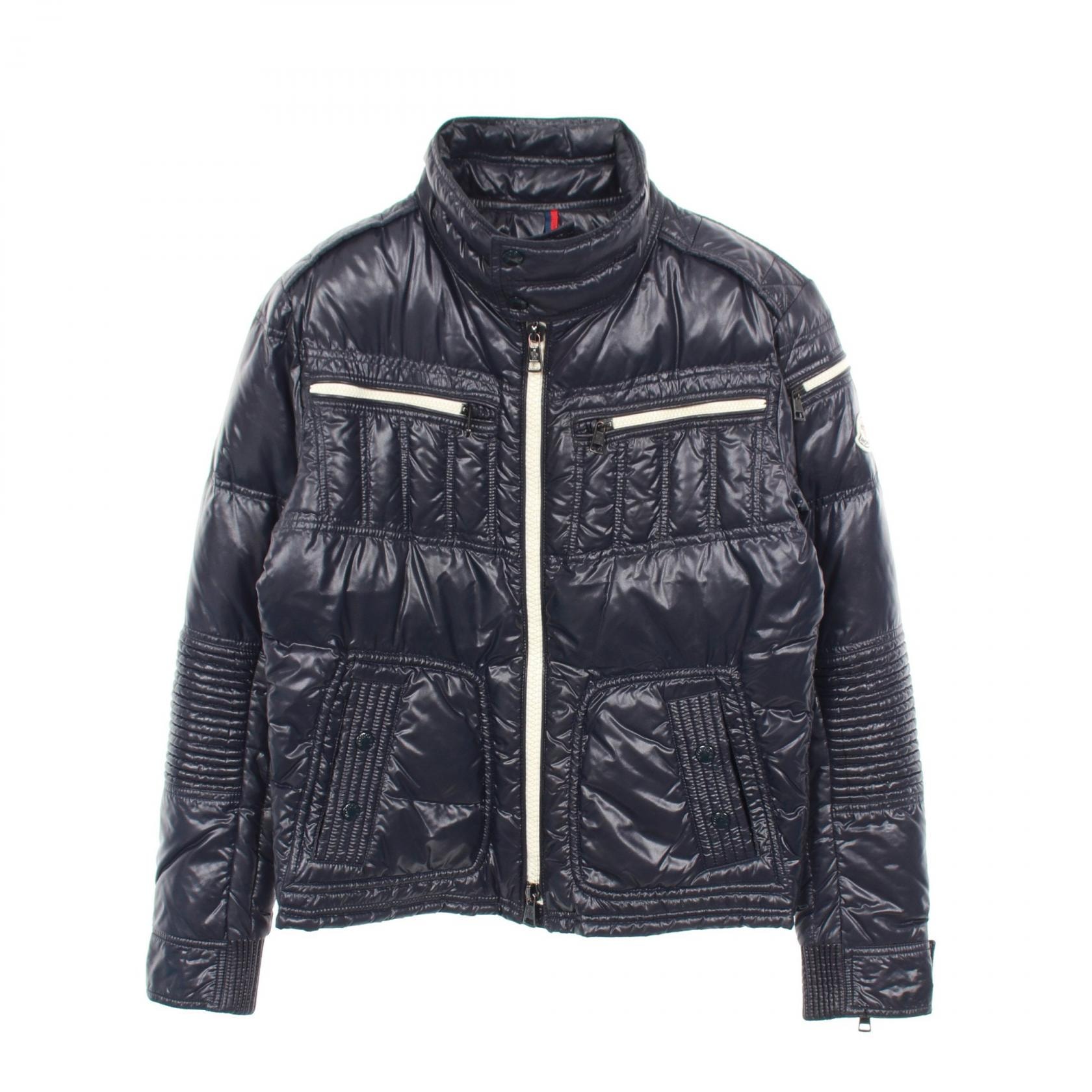 モンクレール MONCLER BERRIAT ダウンジャケット 衣料品 アウター ナイロン メンズ ネイビー系 40304 【中古】