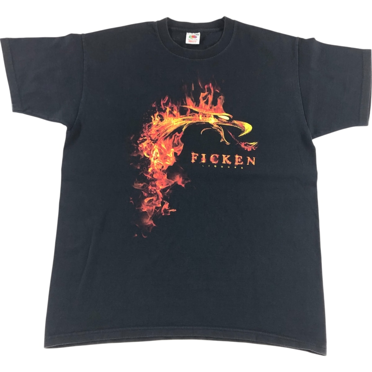 古着 フルーツオブザルーム FRUIT OF THE LOOM FICKEN ファイヤーパターン プリントTシャツ メンズL相当/eaa529227