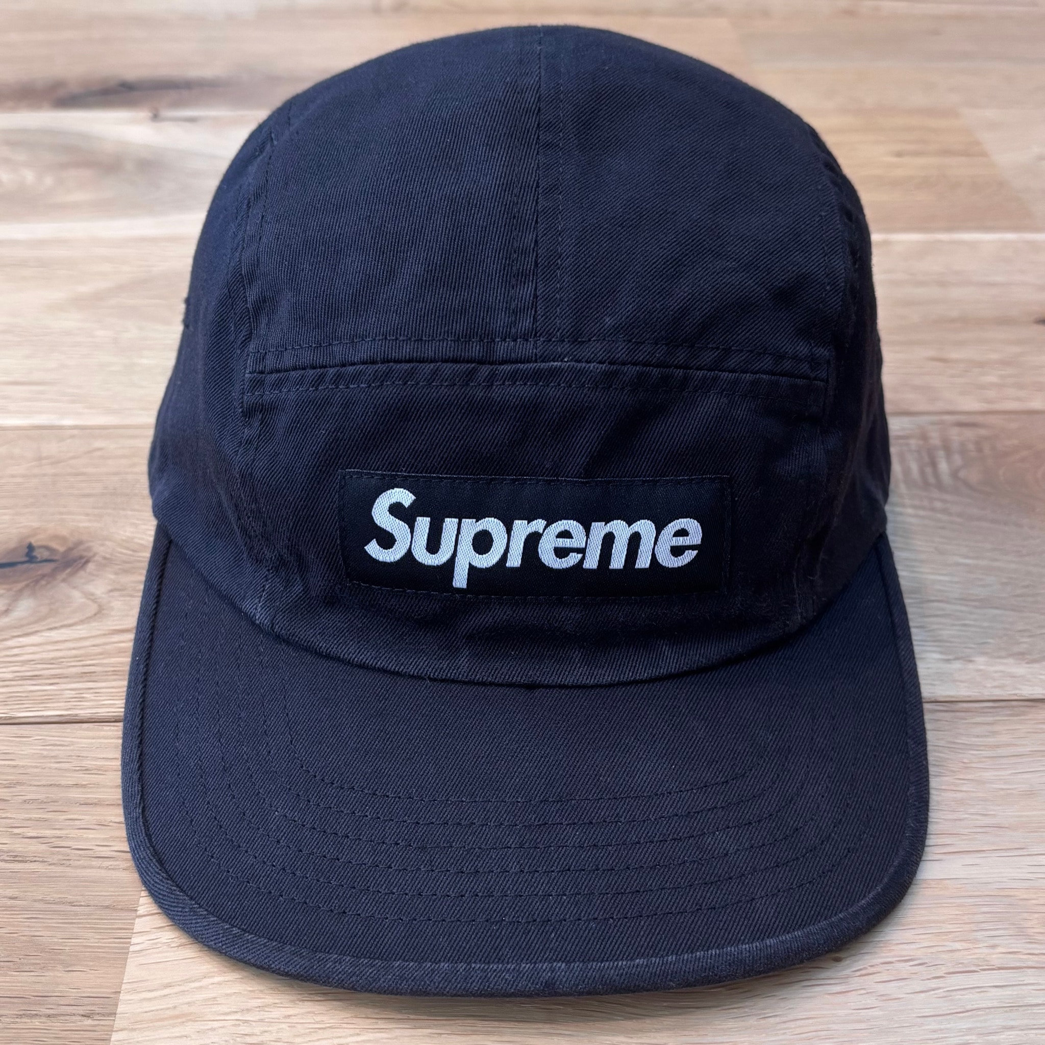 Supreme Washed Chino Twill Camp Cap (24FW) "Black"