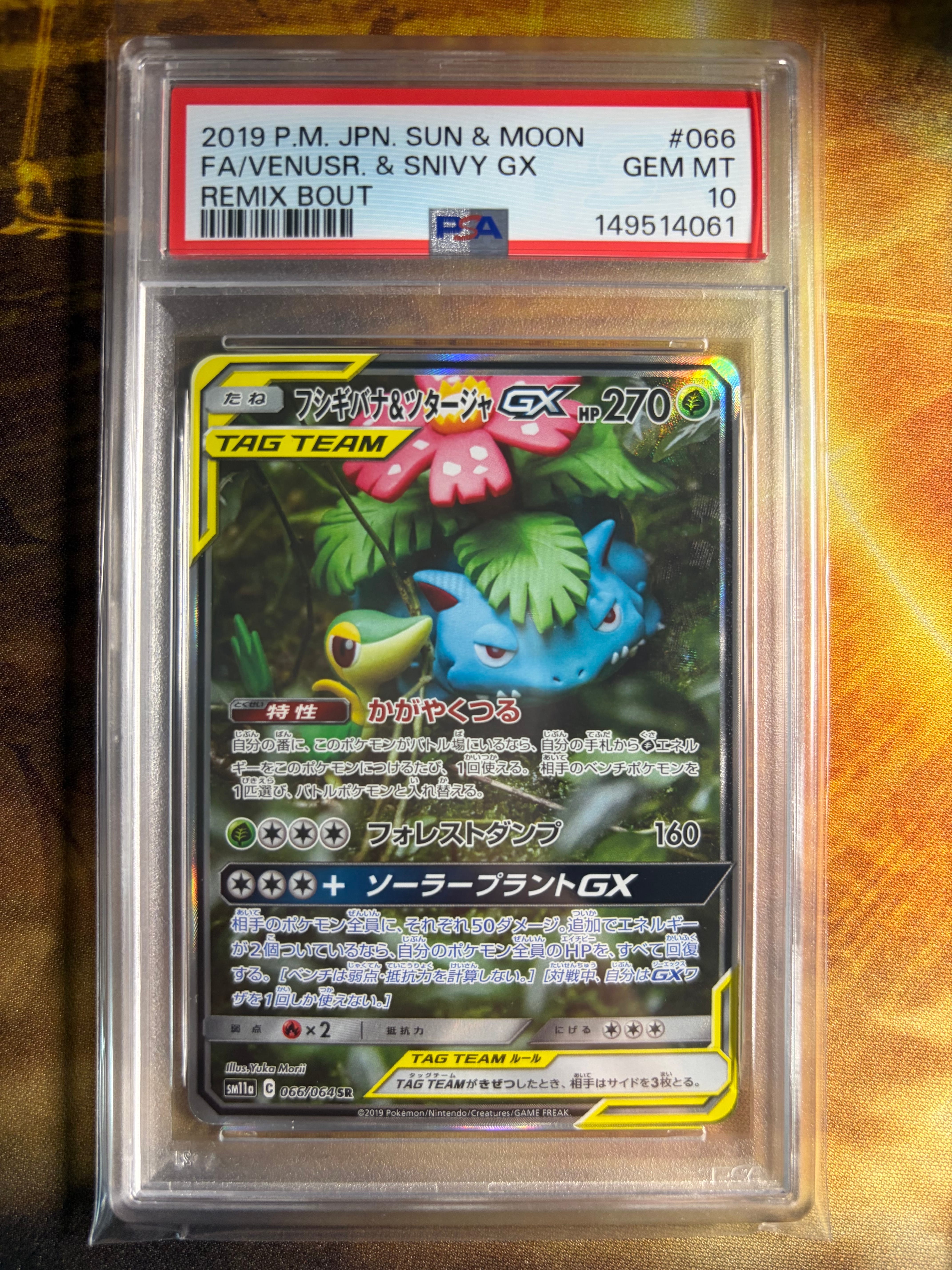 PSA10】フシギバナ&ツタージャGX SR[SM11a 065/064](強化拡張パック