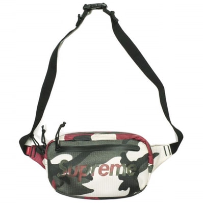 SUPREME シュプリーム 21SS Waist Bag リップストップナイロン ウエストバッグ Red Camo Cordura カバン g24267