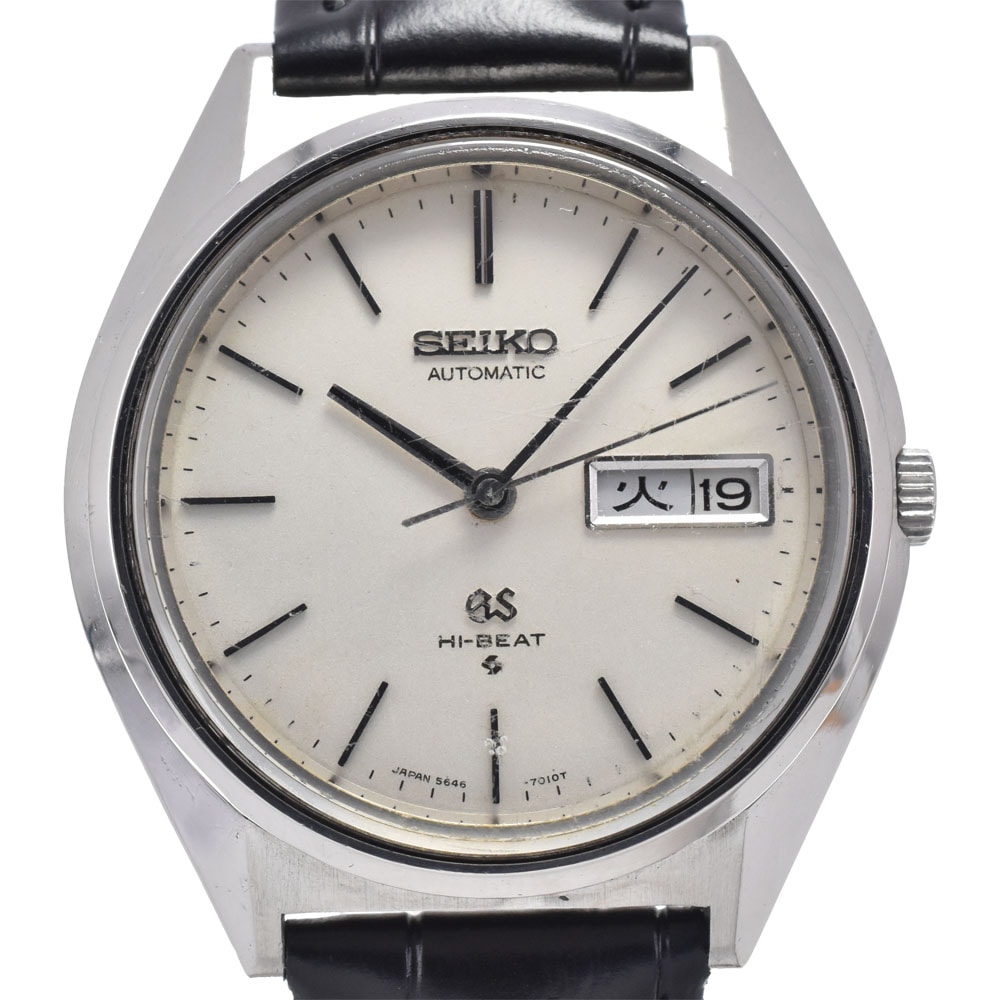 セイコー SEIKO 5646-7011 ヴィンテージ グランドセイコー ハイビート Cal.5646A シルバー 自動巻き メンズ 腕時計 K#146984