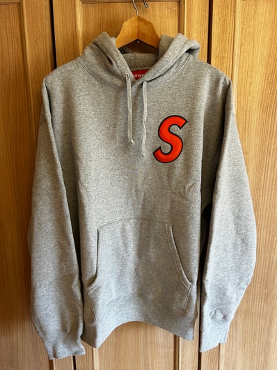Supreme S Logo Hooded Sweatshirt "Heather Grey"