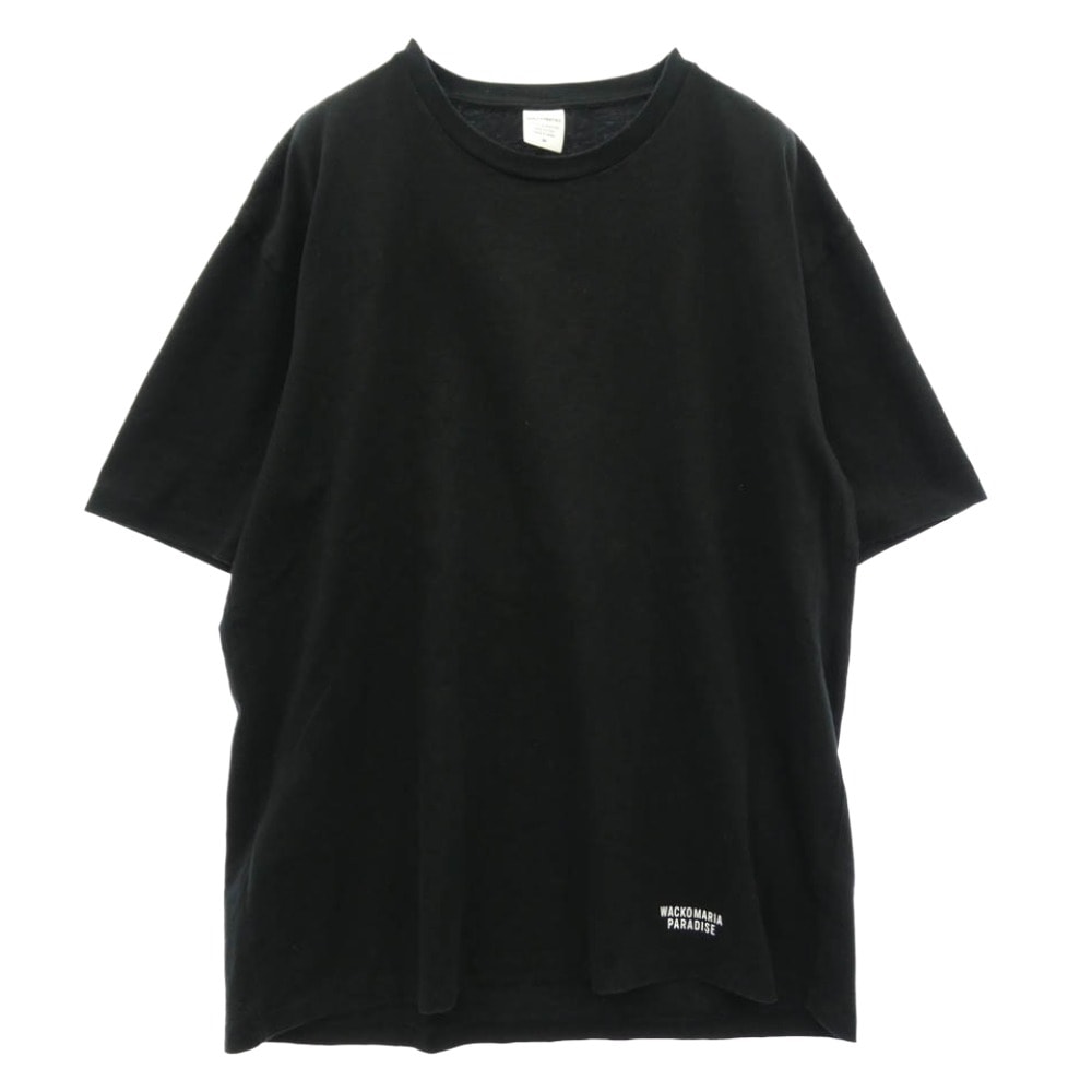 WACKO MARIA ワコマリア 25SS 25SS-WMT-WT09 WASHED HEAVY WEIGHT CREW NECK T-SHIRT ウォッシュド ヘビー クルーネック 半袖 Tシャツ ブラック系 M【中古】