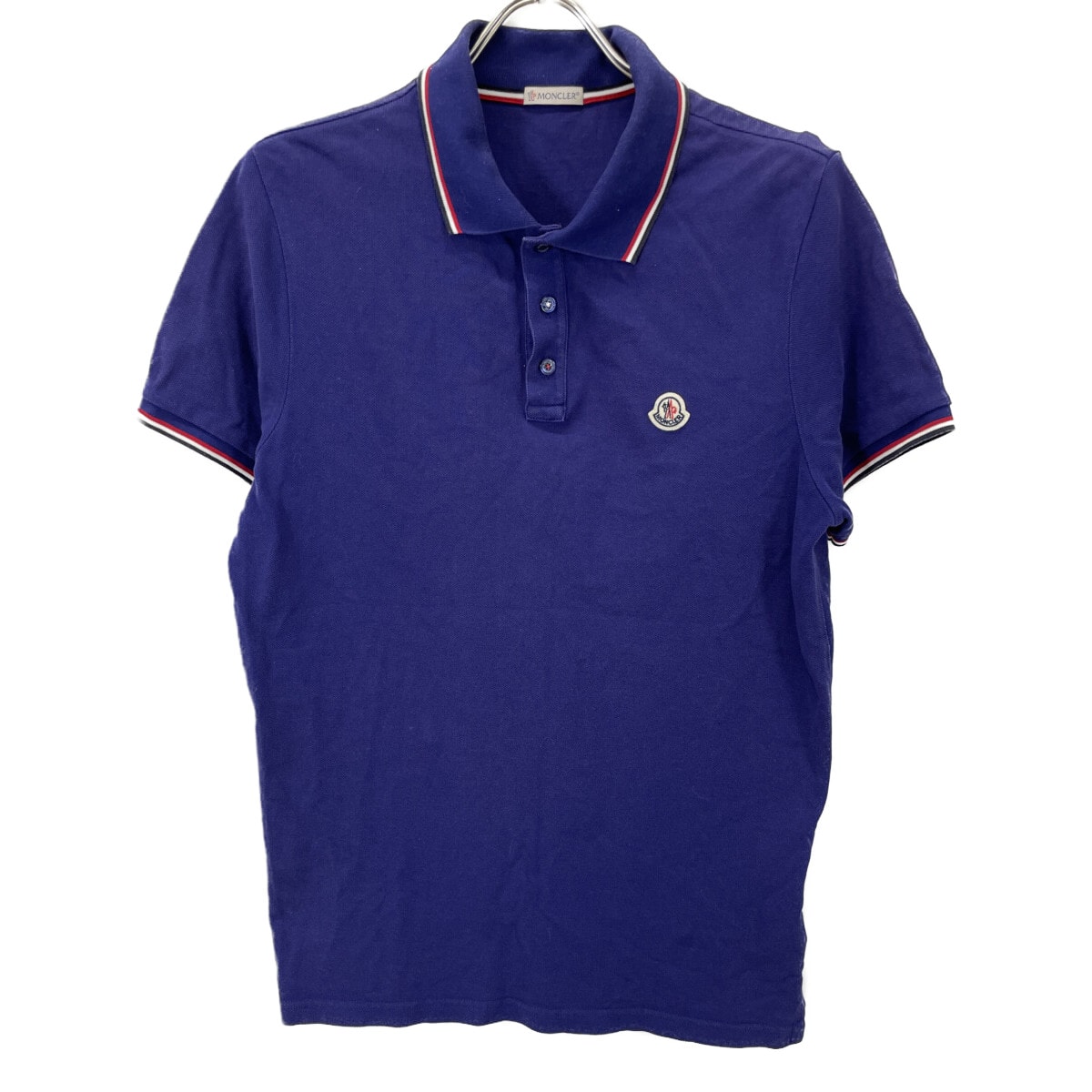 モンクレール 国内正規 MAGLIA POLO MANICA CORTA コットン ワッペンロゴ ポロシャツ L