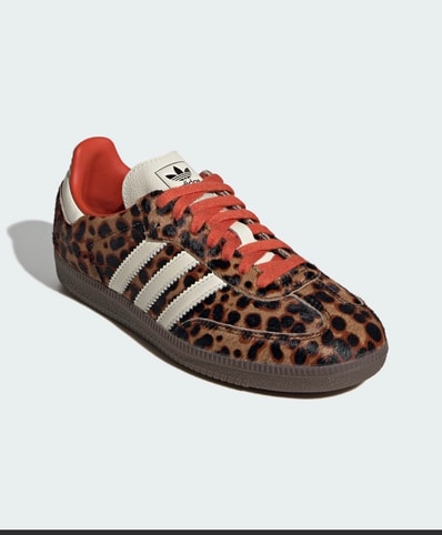 adidas Women's Samba OG "Leopard/Preloved Red"