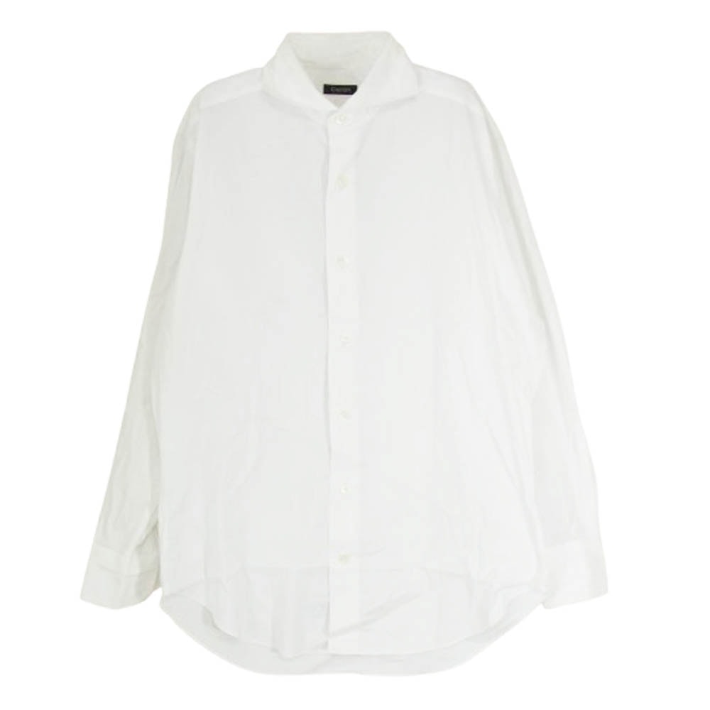 CRUCIANI クルチアーニ 長袖シャツ イタリア製 ワイドスプレッドカラー ストレッチ ドレスシャツ ホワイト系 40【中古】