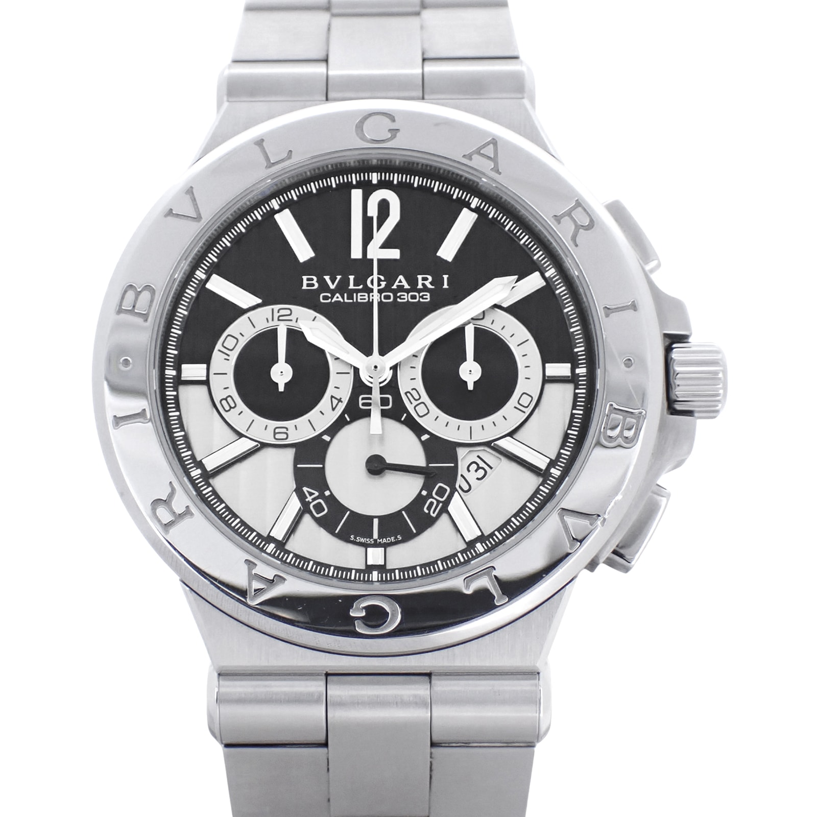 BVLGARI ブルガリ  ディアゴノ カリブロ303  DG42SCH  メンズ 腕時計