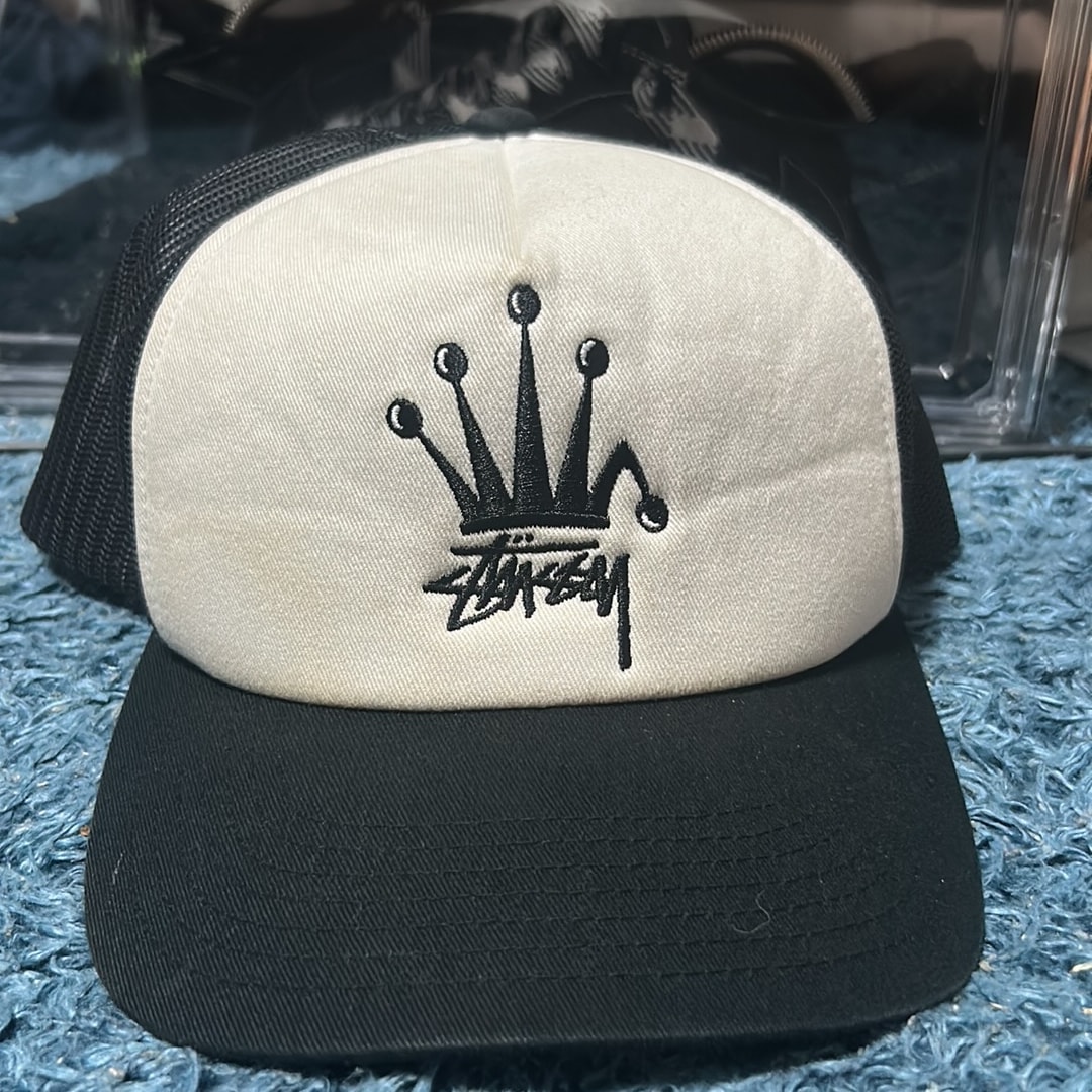 Stussy Crown Stock Trucker Cap "Black"