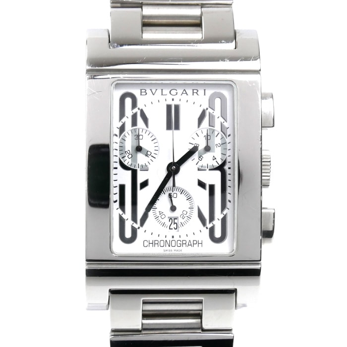 BVLGARI ブルガリ レッタンゴロ クロノグラフ 腕時計 電池式 RTC49S メンズ【中古】