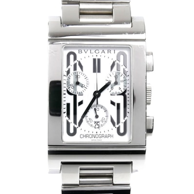 BVLGARI ブルガリ レッタンゴロ クロノグラフ 腕時計 電池式 RTC49S メンズ【中古】