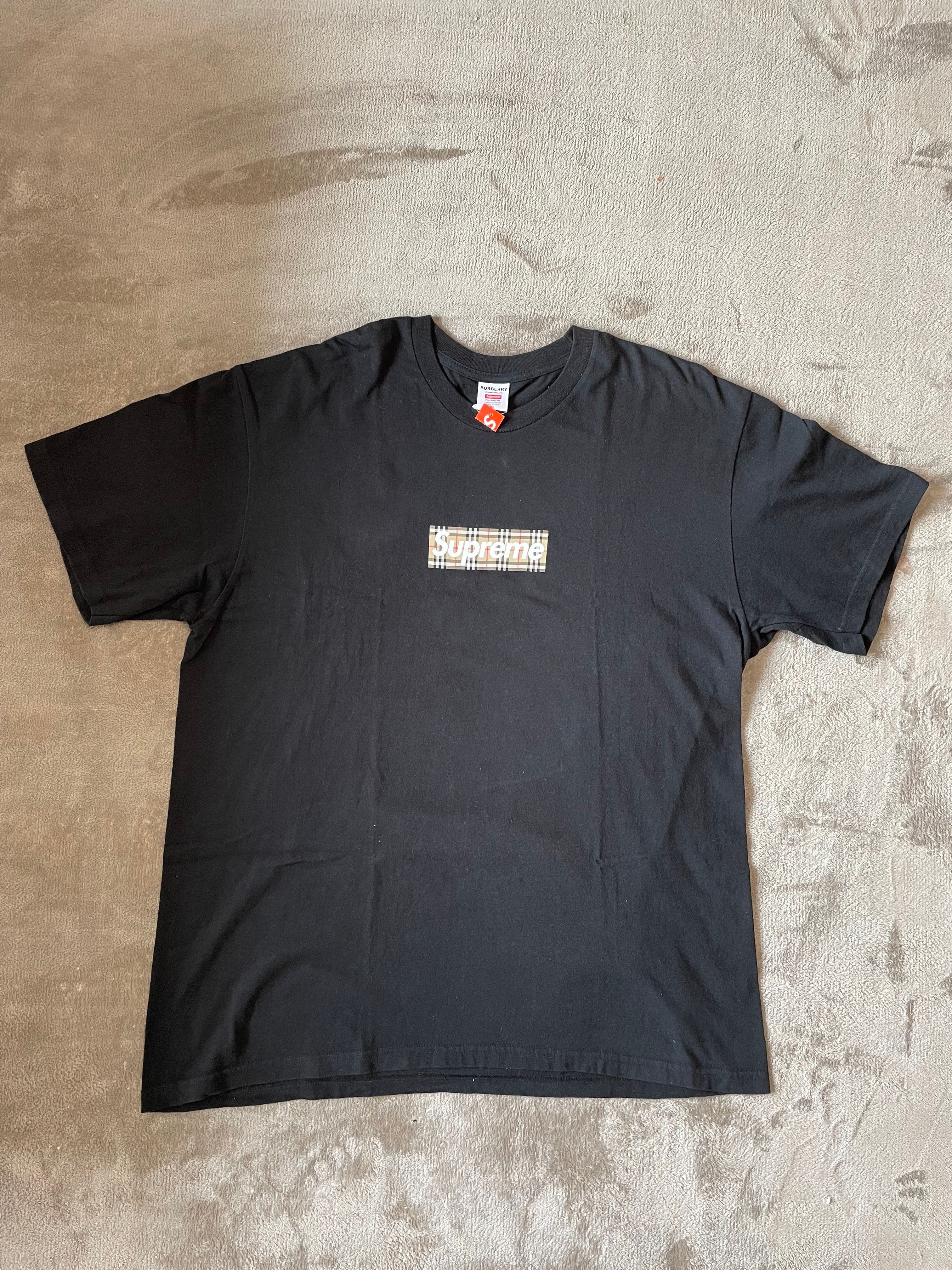 Supreme / Burberry Box Logo Tee "Black"