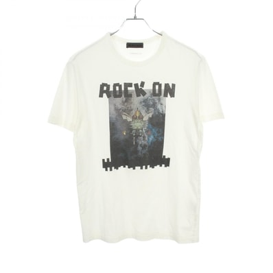 ジルサンダー JIL SANDER プリント 半袖Tシャツ 衣料品 トップス コットン メンズ ホワイト系 JSMH660004 【中古】