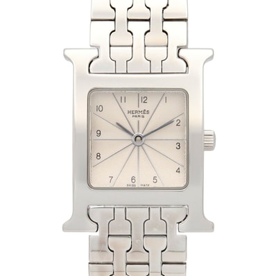 エルメス HERMES Hウォッチ 腕時計 時計 ステンレススチール レディース シルバー系 HH1.210 【中古】