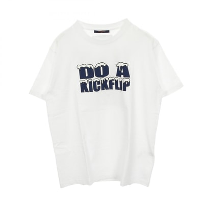 ルイ・ヴィトン LOUIS VUITTON ロゴプリント 半袖Tシャツ 衣料品 トップス コットン メンズ ホワイト系 / ブルー系 【中古】