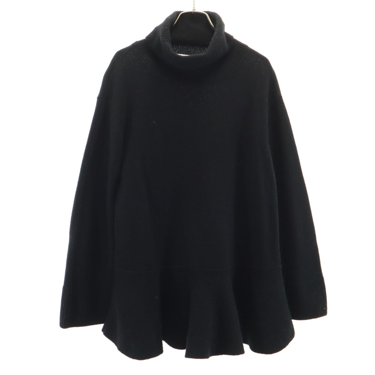 FOXEY NEW YORK フォクシーニューヨーク 日本製 カシミヤブレンド 長袖 チュニック丈 タートルネック セーター 40 ブラック ニット