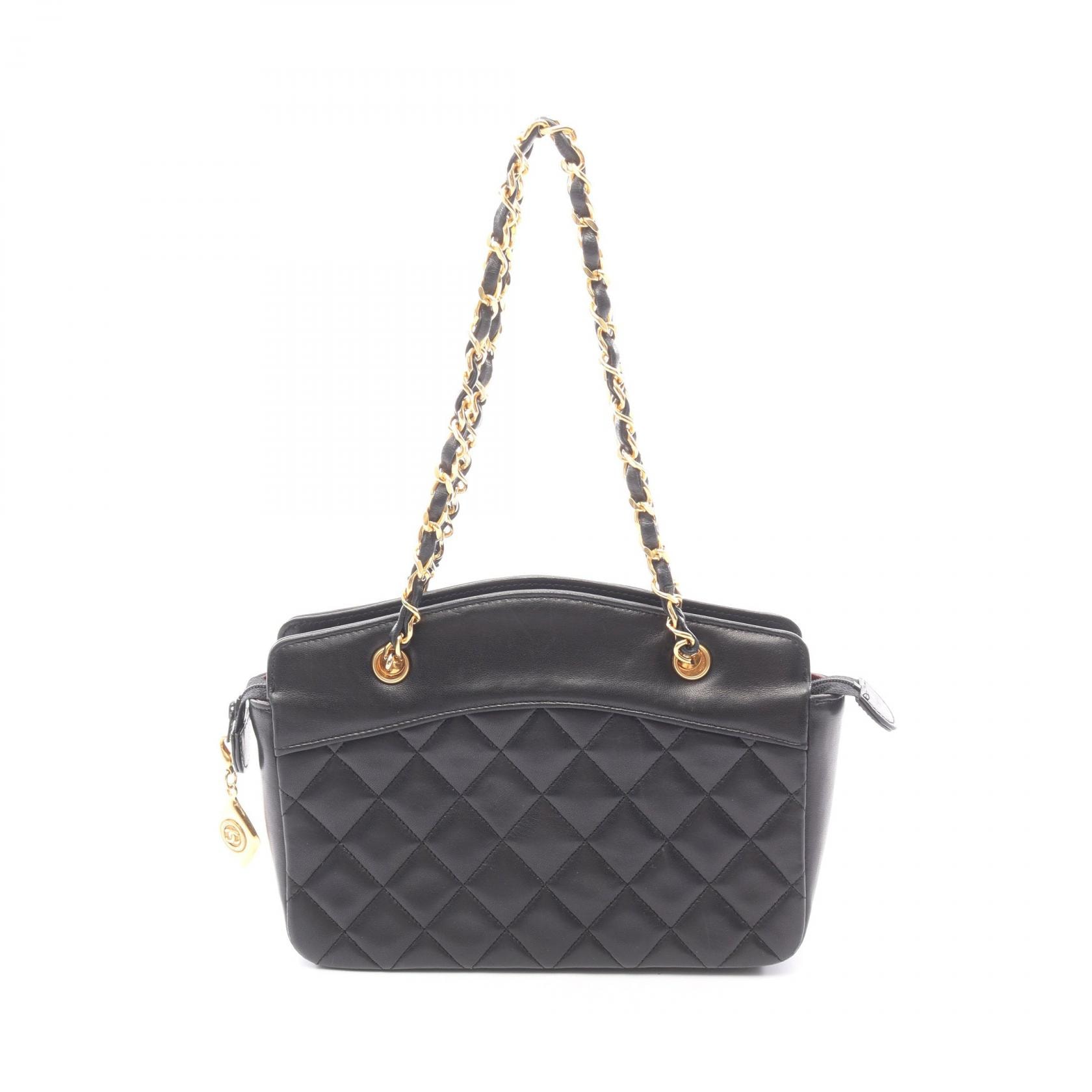 シャネル CHANEL マトラッセ ハンドバッグ バッグ ラムスキン(羊革) レディース ブラック系 【中古】