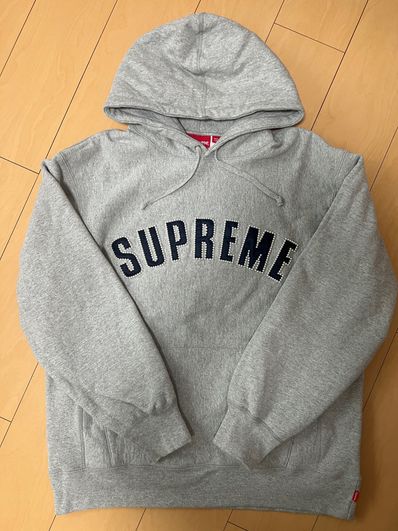 Supreme Pearl Logo Hooded Sweatshirt "Grey"