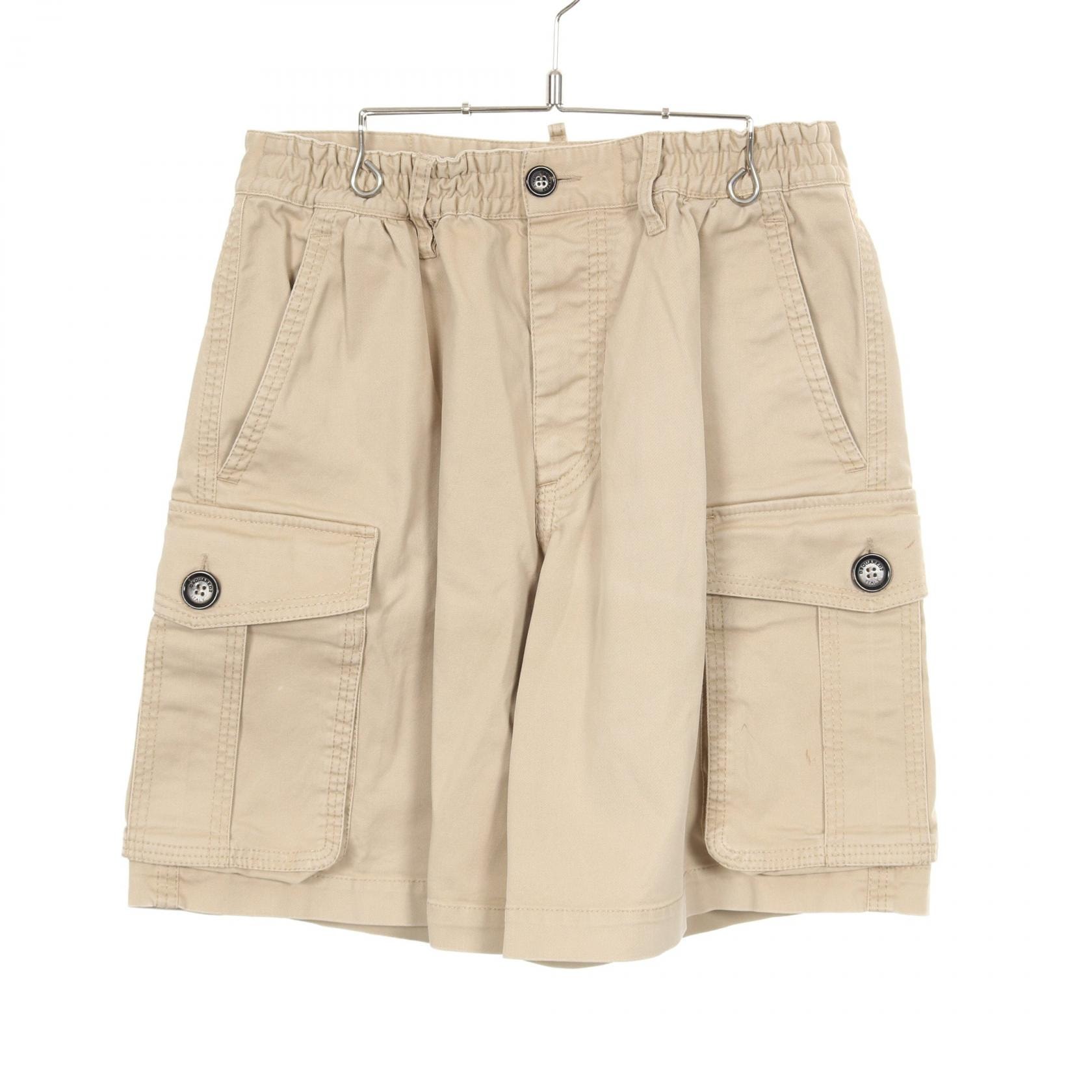 ディースクエアード DSQUARED2 ハーフ パンツ 衣料品 ボトムス コットン メンズ ベージュ系 【中古】