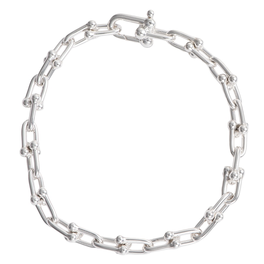 TIFFANY&Co. ティファニー ハードウェア スモール リンク ブレスレット スターリングシルバー シルバー【中古】