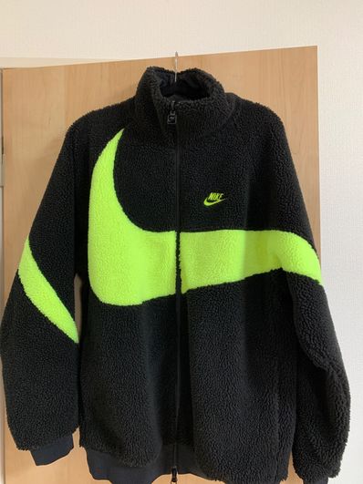 Nike Big Swoosh Reversible Boa Jacket"Black Neon"